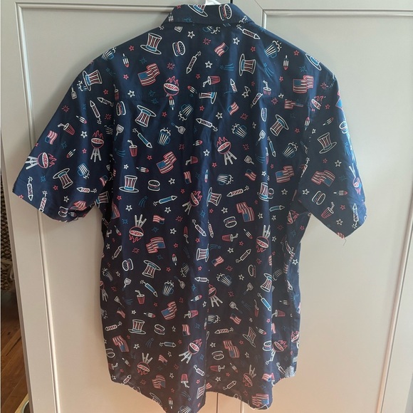 NWT men’s Free Planet patriotic button down shirt XL - Picture 5 of 5